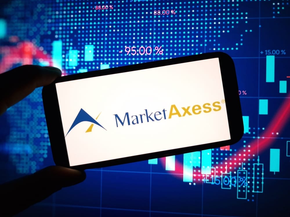 MarketAxess Holdings Inc_ logo with data background by-Piotr Swat via Shutterstock