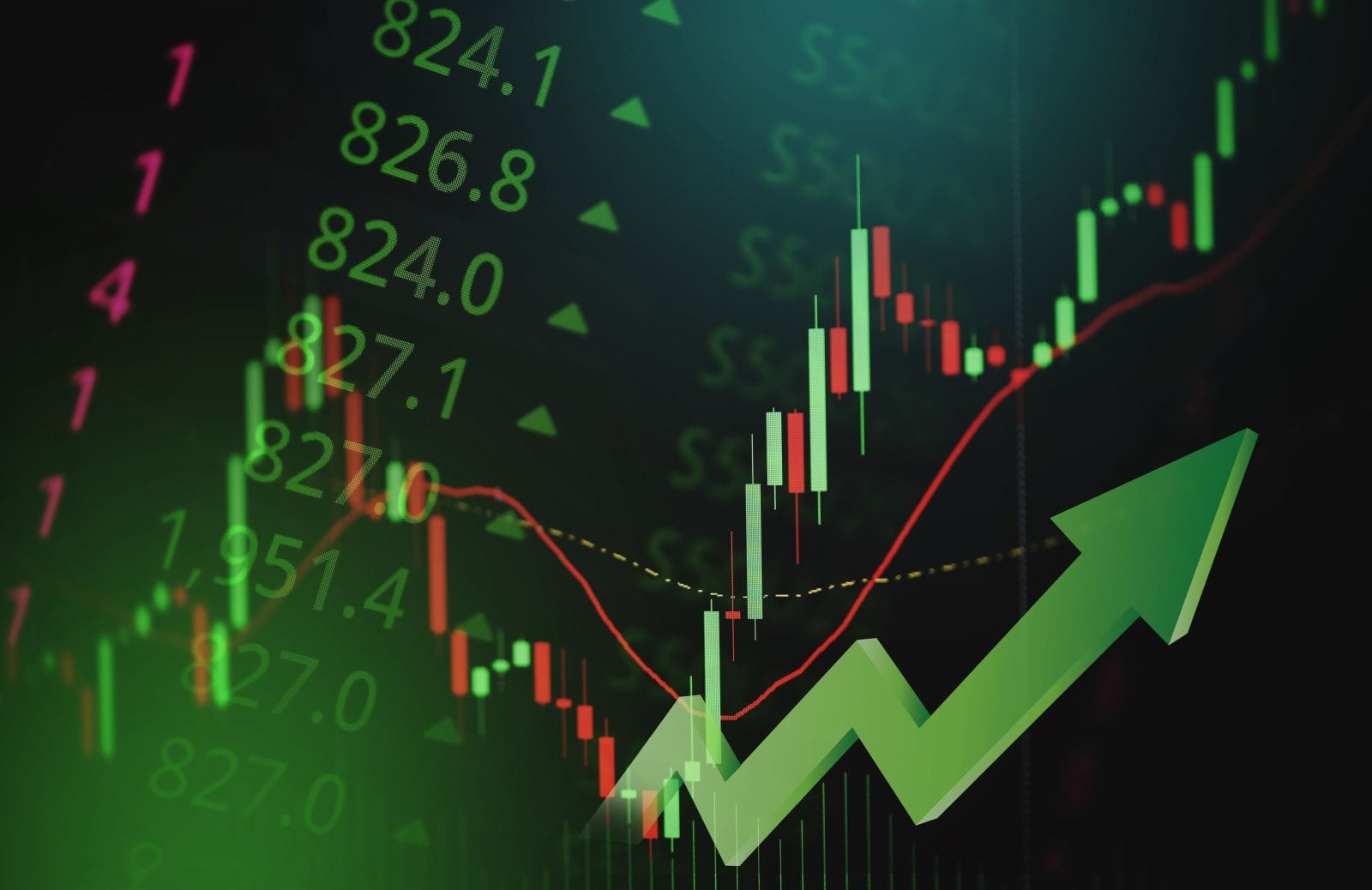 Stock exchange financial or forex graph by Bigc Studio via Shutterstock